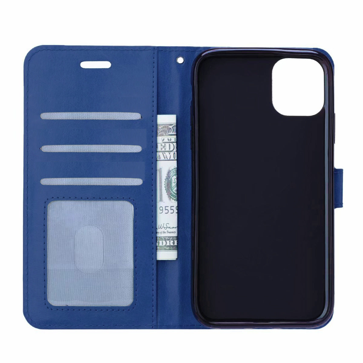 iPhone 11 Pro Max Hoesje Book Case Kunstleer - Donkerblauw