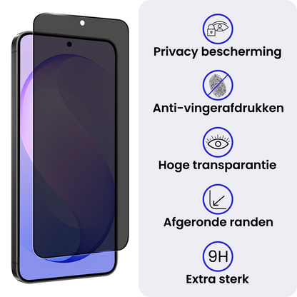 Samsung S26 FE Screenprotector Gehard Glas - Privacy