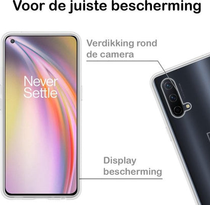 OnePlus Nord CE Hoesje Siliconen Backcover Lichtgewicht - Transparant