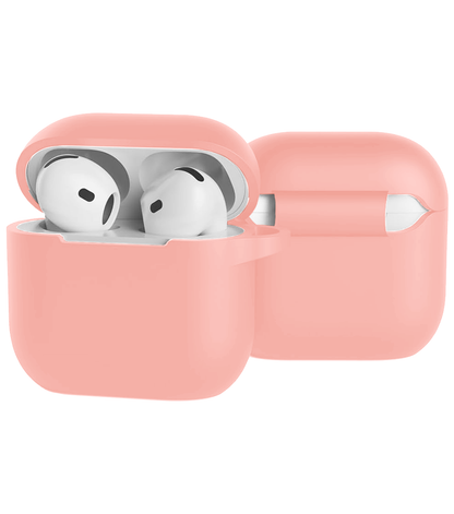 AirPods 4 Hoesje Siliconen Krasbestendig - Lichtroze