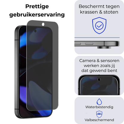 Google Pixel 9 Pro XL Screenprotector Privacy Tempered Glass