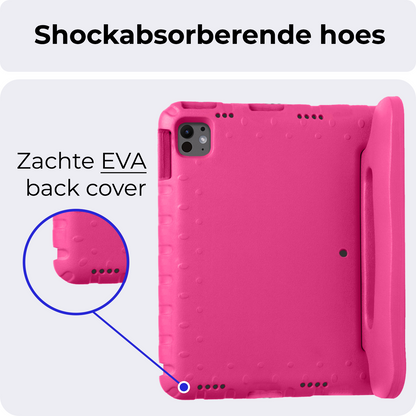 iPad Pro 2018/2020/2021/2022 (12,9 inch) Kinderhoes Shockabsorberend Foam - Roze