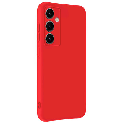 Samsung S25 Hoesje Siliconen Backcover Lichtgewicht - Rood