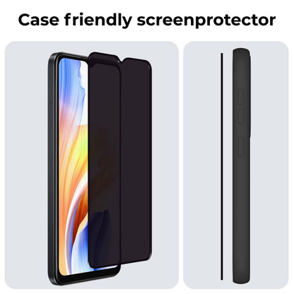 OPPO A18 Screenprotector Privacy Tempered Glass