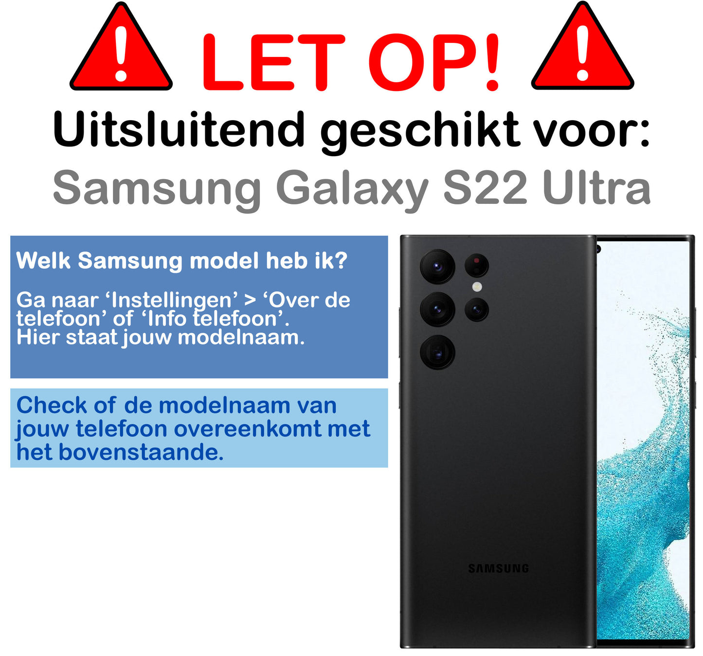 Samsung S22 Ultra Hoesje Book Case Kunstleer - Zwart