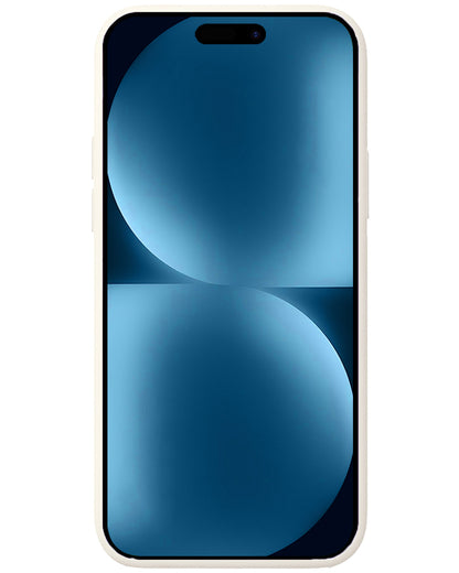 iPhone 15 Pro Hoesje Siliconen Backcover Lichtgewicht - Wit