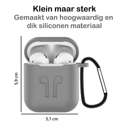 AirPods 1 Hoesje Siliconen 3 in 1 - Grijs