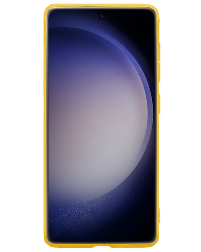 Samsung S23 Hoesje Siliconen Backcover Lichtgewicht - Geel