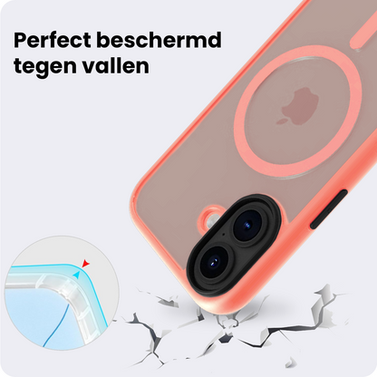iPhone 17 Hoesje Geschikt voor Magsafe Backcover Shockproof - Perzik