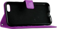 iPhone 7/8 Hoesje Bookcase Cover met Kaarthouder - Paars
