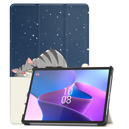Lenovo Tab P11 Pro Trifold Bookcase Hoes met Penhouder Lenovo Pen - Kat