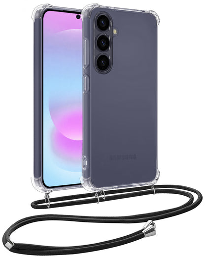 Samsung A37 Hoesje met Koord Backcover Shockproof - Transparant
