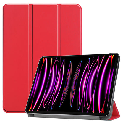 iPad Pro 2022 (11 inch) Trifold Bookcase Hoes - Rood