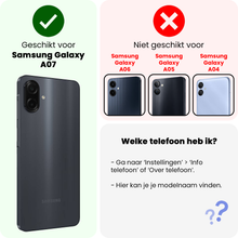 Samsung A07 Hoesje Siliconen Backcover Lichtgewicht - Transparant