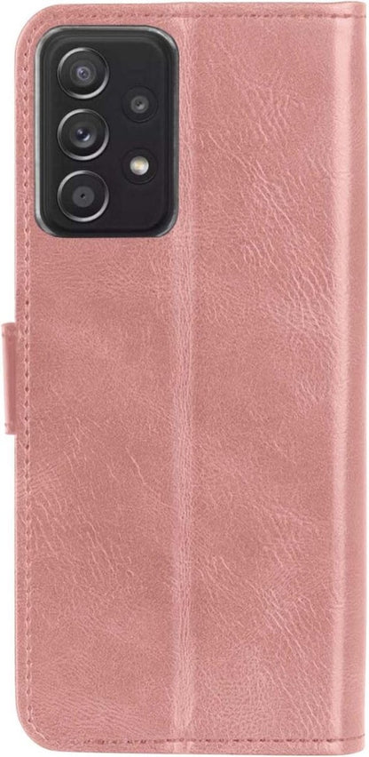 Samsung A52 5G Hoesje Bookcase Cover met Kaarthouder - Rosé goud