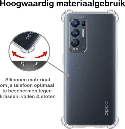 OPPO Find X3 Neo Hoesje Shockproof Backcover Siliconen - Transparant