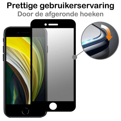 Screenprotector Geschikt voor iPhone 6s Screenprotector Privacy Tempered Glass