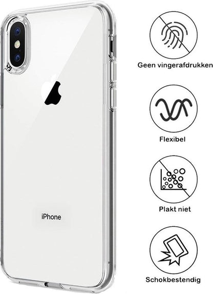 iPhone Xs Hoesje Siliconen Backcover Lichtgewicht - Transparant