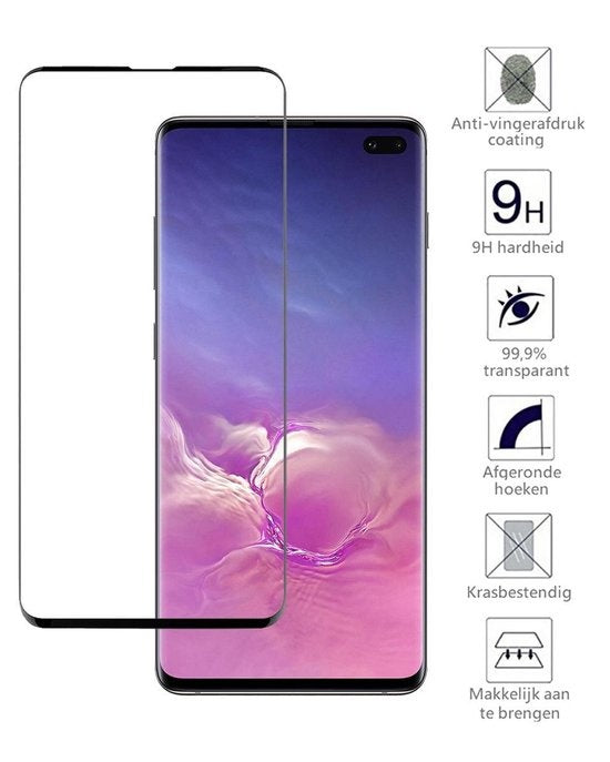 Samsung S10 Screenprotector Full Cover Tempered Glass