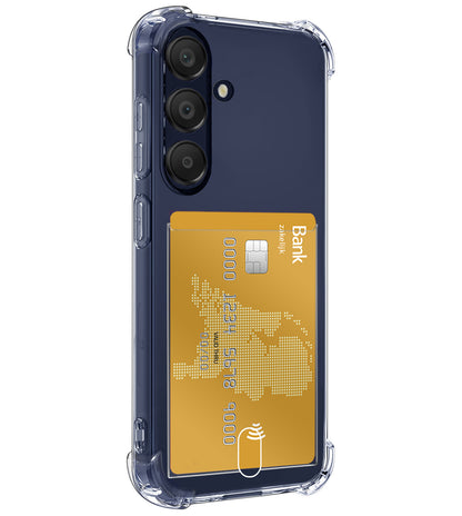 Samsung A25 Hoesje Kaarthouder Backcover Shockproof - Transparant