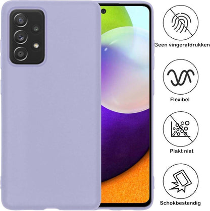 Samsung A52 Hoesje Siliconen Backcover Lichtgewicht - Lila