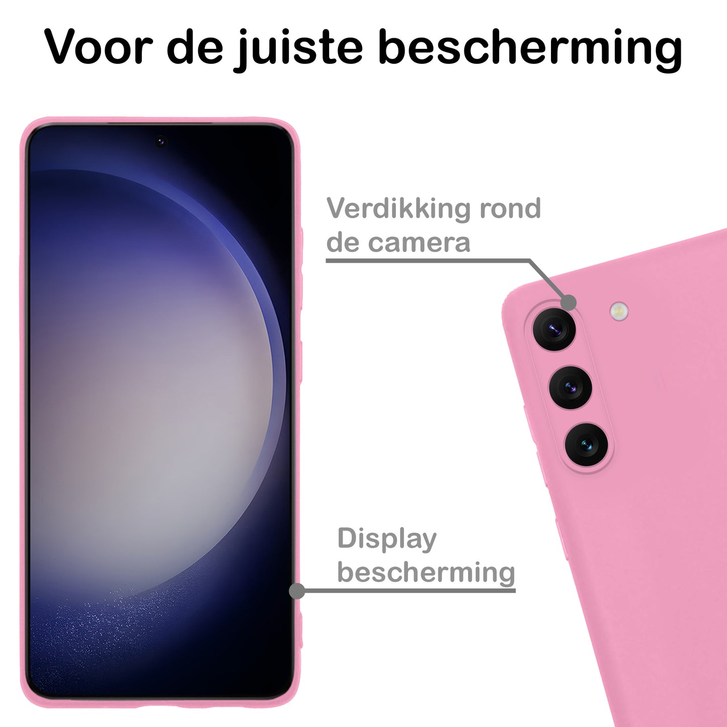 Samsung S23 Plus Hoesje Siliconen - Roze