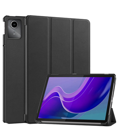 Lenovo Tab M11 Trifold Bookcase Hoes - Zwart