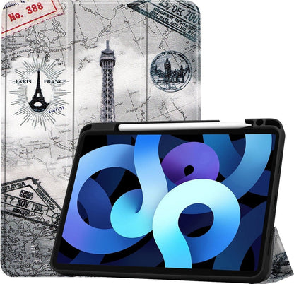 iPad Air 2020 Trifold Bookcase Hoes met Penhouder voor Apple Pen - Eiffeltoren