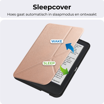 Kobo Clara BW Trifold Bookcase Hoes - Rosé Goud