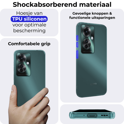 OPPO Reno 11F Hoesje Siliconen Backcover Lichtgewicht - Transparant
