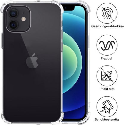 iPhone 12 Mini Hoesje Shockproof Backcover Siliconen - Transparant