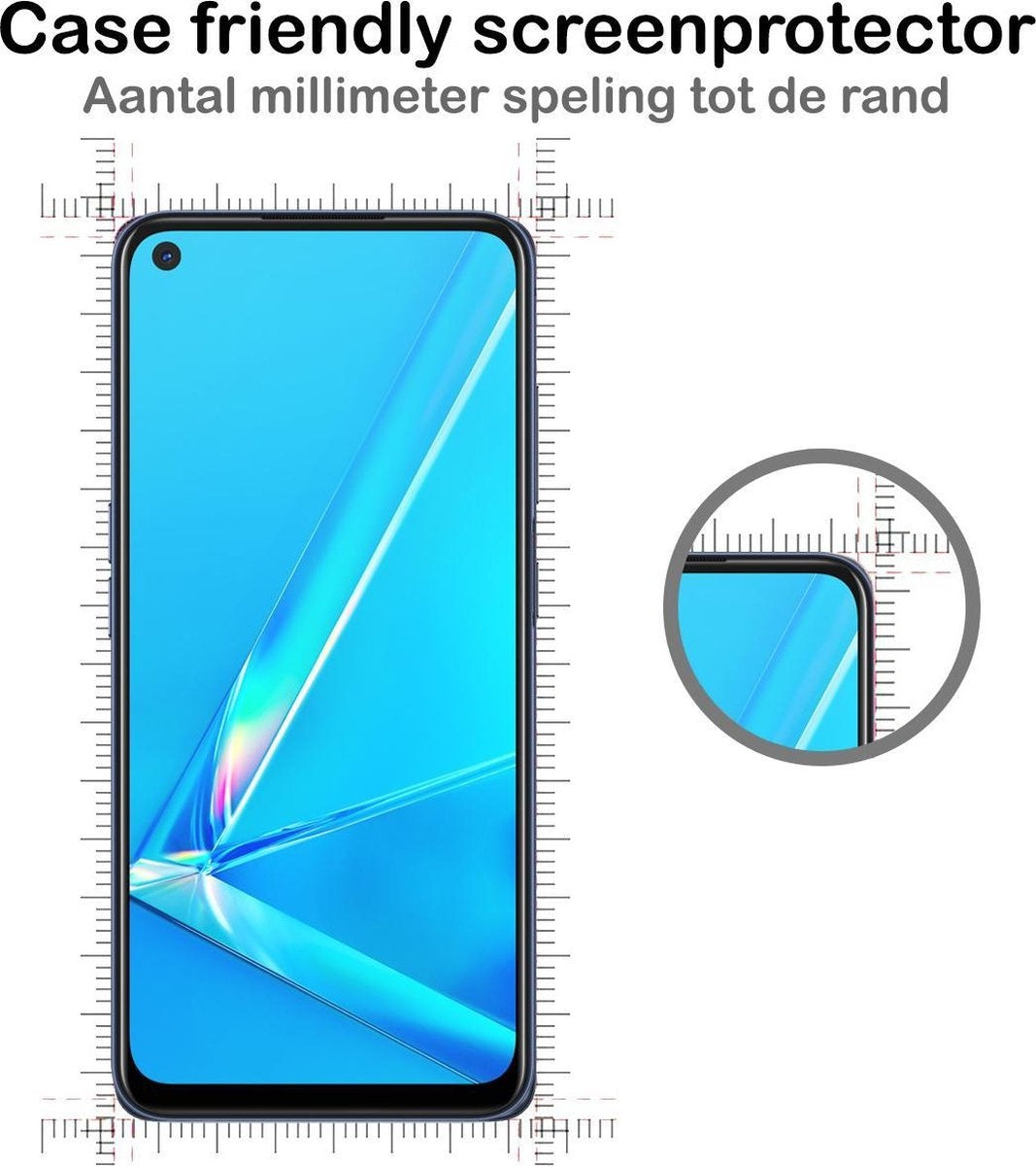 OPPO A72 Screenprotector Tempered Glass