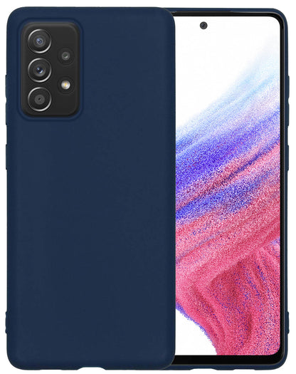 Samsung A53 Hoesje Siliconen Backcover Lichtgewicht - Donkerblauw