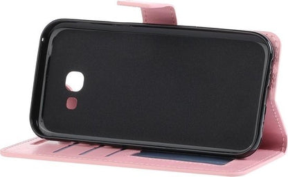 Samsung Galaxy A5 2017 Hoesje Bookcase Cover met Kaarthouder - Lichtroze