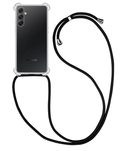 Samsung A54 Hoesje met Koord Backcover Shockproof - Transparant