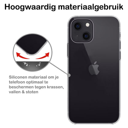 iPhone 13 Mini Hoesje Siliconen Backcover Lichtgewicht - Transparant