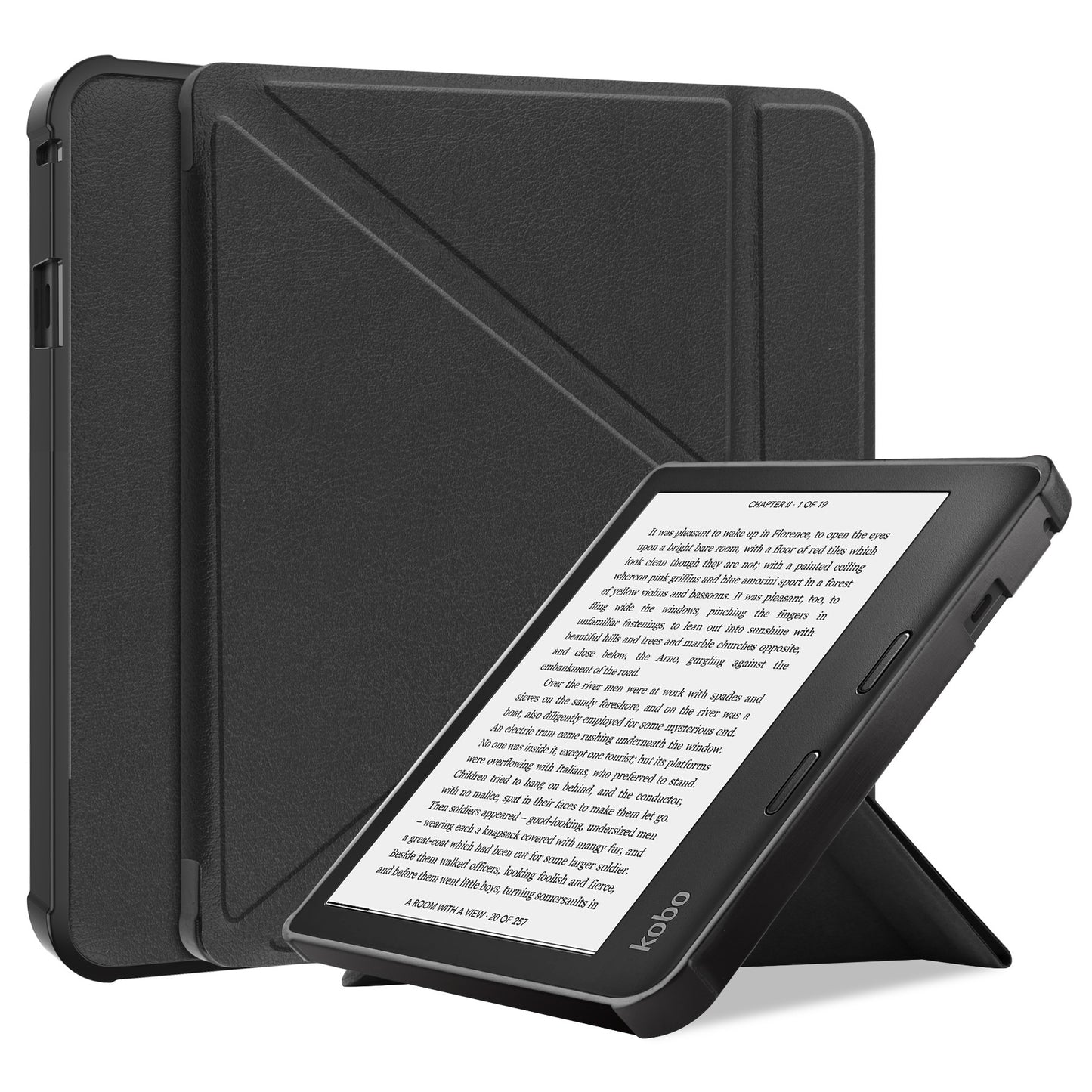 Kobo Libra 2 Trifold Hoesje - Zwart