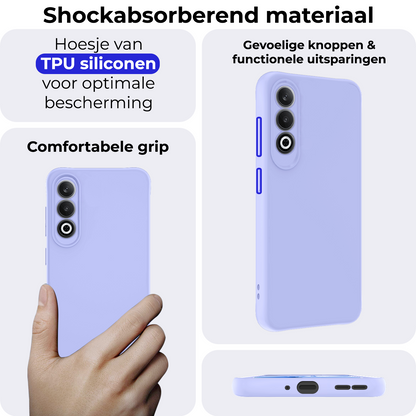 OnePlus Nord CE 4 Hoesje Siliconen Backcover Lichtgewicht - Lichtblauw