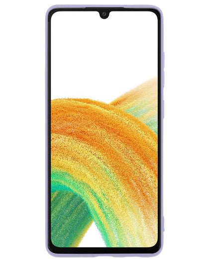 Samsung A33 Hoesje Siliconen Backcover Lichtgewicht - Lila