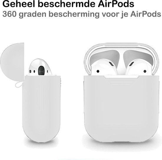 AirPods 1 Hoesje Siliconen met Clip - Transparant