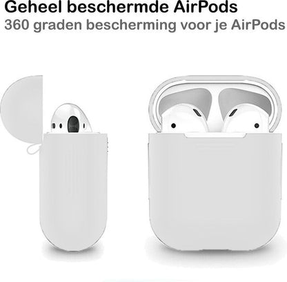 AirPods 1 Hoesje Siliconen met Clip - Transparant