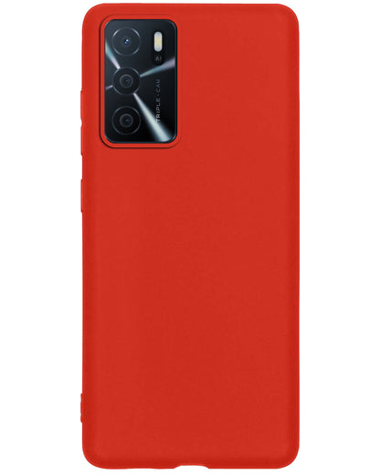 OPPO A16 Hoesje Siliconen Backcover Lichtgewicht - Rood