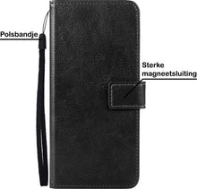 Samsung A72 5G Hoesje Bookcase Cover met Kaarthouder - Zwart