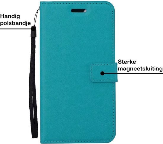 iPhone 12 Pro Max Hoesje Book Case Kunstleer - Turquoise