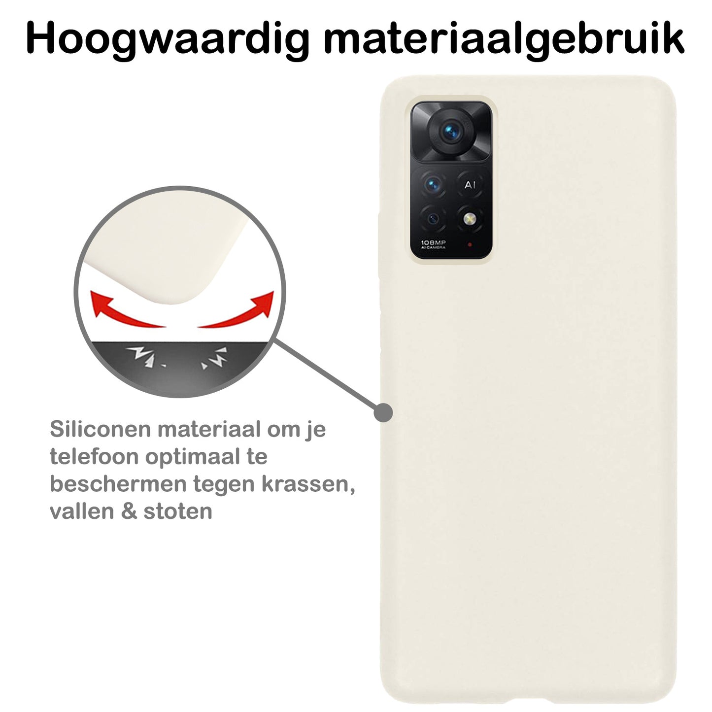 Xiaomi Redmi Note 11s Hoesje Siliconen - Wit