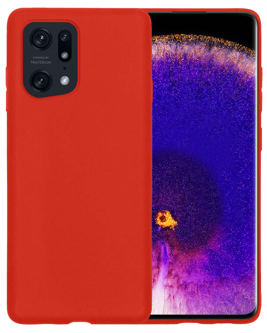 OPPO Find X5 Pro Hoesje Siliconen - Rood