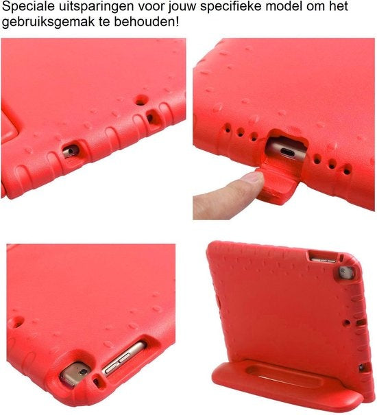 iPad Pro 10.5 / Air 3 Hoesje Kids Cover Bumper Met Screenprotector - Rood