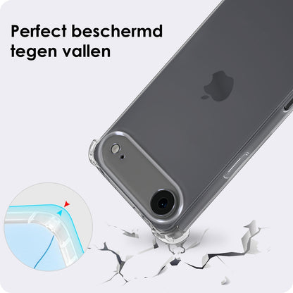iPhone Air Hoesje met Koord Backcover Shockproof - Transparant