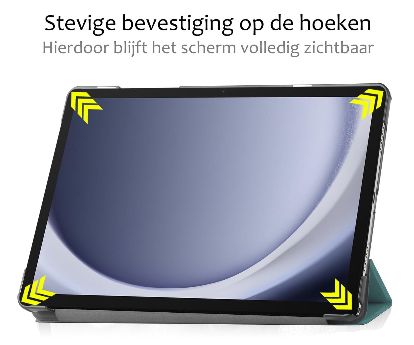 Samsung Galaxy Tab A9 Plus Hoesje Book Case - Donkergroen