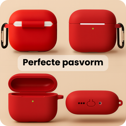 AirPods Pro 3 Hoesje Siliconen Krasbestendig - Rood